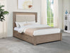 Kenora 56-inch Queen LED Storage Bed Barley Brown