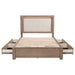 Kenora 56-inch Queen LED Storage Bed Barley Brown
