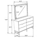 Sonora 6-drawer Dresser with Mirror White