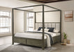 Gran Park California King Four Poster Canopy Bed Dark Cocoa