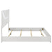 Ives Eastern King Panel Bed LED Headboard White High Gloss