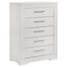 Ives 5-piece Eastern King Bedroom Set White High Gloss