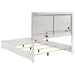 Ives Queen Panel Bed LED Headboard White High Gloss