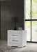 Ives 2-drawer Nightstand Bedside Table White High Gloss