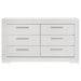 Ives 6-drawer Dresser Cabinet White High Gloss