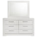 Ives 6-drawer Dresser and Mirror White High Gloss