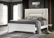 Marmore 64-inch Eastern King Panel Bed LED Headboard White