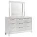 Marmore 9-drawer Dresser and LED Mirror White