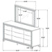 Marmore 9-drawer Dresser and LED Mirror White