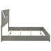 Ives Eastern King Panel Bed LED Headboard Grey High Gloss