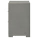 Ives 2-drawer Nightstand Bedside Table Grey High Gloss