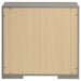 Ives 2-drawer Nightstand Bedside Table Grey High Gloss