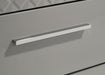 Ives 6-drawer Dresser and Mirror Grey High Gloss