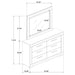Ives 6-drawer Dresser and Mirror Grey High Gloss