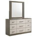 Fenwick 9-drawer Dresser with Mirror Grey Oak