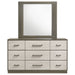 Fenwick 9-drawer Dresser with Mirror Grey Oak