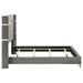 Lucia 61-inch Upholstered Queen Wingback Bed Grey