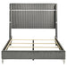 Lucia 61-inch Upholstered Queen Wingback Bed Grey