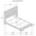 Lucia 61-inch Upholstered Queen Wingback Bed Grey