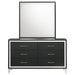 Lucia 6-drawer Dresser and Mirror Black