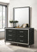 Lucia 6-drawer Dresser and Mirror Black