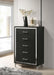Lucia 5-drawer Bedroom Chest of Drawers Black