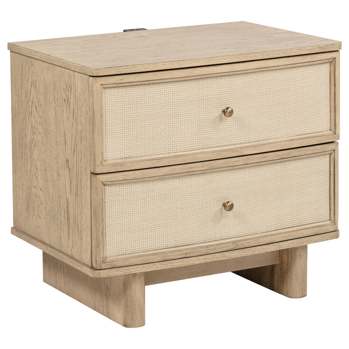Kailani 4-piece Queen Bedroom Set Beige Oak