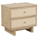 Kailani 2-drawer Nightstand Bedside Table Beige Oak