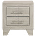 Trenton 2-drawer Nightstand Bedside Table Rustic Cream