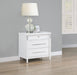 Gracemont 3-drawer Bedroom Nightstand Bedside Table White