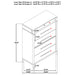 Gracemont 5-drawer Bedroom Chest of Drawers White