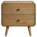 Robyn 2-drawer Nightstand Bedside Table Light Ash