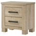 Oakglen 2-drawer Nightstand Bedside Table Weathered Oak