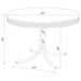 Retro Round 42-inch Wood Top Dining Table White and Chrome