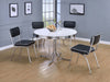Retro 5-piece Round Dining Table Set White and Black
