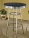 Retro Round 30-inch 1950's Bistro Pub Height Bar Table Black