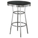 Retro 3-piece Round 1950s Bistro Pub Bar Table Set Black
