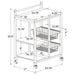 Kelvin 2-shelf Mobile Kitchen Cart Natural Brown and White