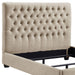 Chloe Upholstered Queen Panel Bed Oatmeal