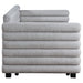 Patricia Boucle Upholstered Twin Day Bed with Trundle Grey