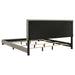 Dorian Fabric Upholstered Eastern King Panel Bed Taupe