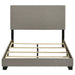 Dorian Fabric Upholstered Full Panel Bed Taupe