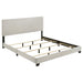 Dorian Fabric Upholstered Eastern King Panel Bed Cream