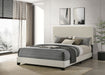 Dorian Fabric Upholstered Queen Panel Bed Cream