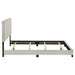 Dorian Fabric Upholstered Queen Panel Bed Cream