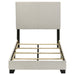 Dorian Fabric Upholstered Twin Panel Bed Cream