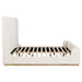 Nala Eastern King Bouclé Upholstered Platform Bed Cream