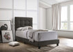 Mapes Upholstered Twin Panel Bed Charcoal