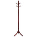 Riona 6 Hook Freestanding Wood Coat Rack Hat Hanger Merlot
