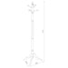 Riona 6 Hook Freestanding Wood Coat Rack Hat Hanger Merlot